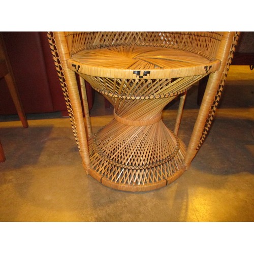 507 - Vintage Wicker Peacock Chair