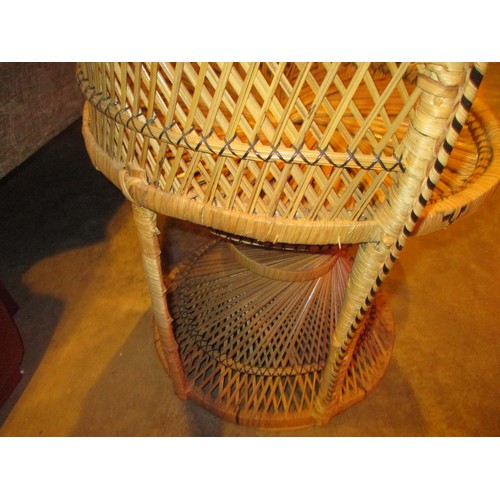 507 - Vintage Wicker Peacock Chair