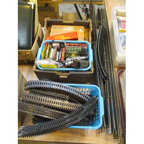 61 - Box of Model Train Parts and Tracks etc