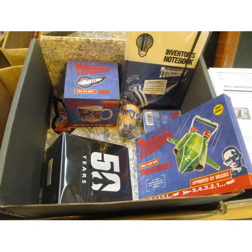 58 - Box of Star Trek Magazines, Thunderbirds etc