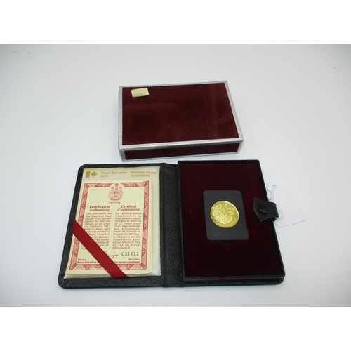 401 - Canadian 1977 22 Karat Gold $100 Coin, C31611, 16.965g