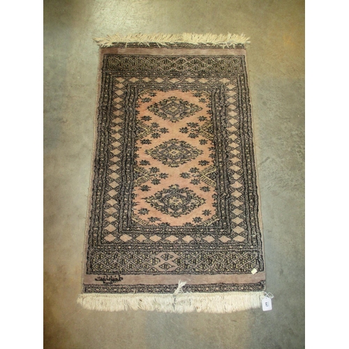 647 - Small Persian Rug Signed, 100x62cm, along with a Runner, 210x68cm