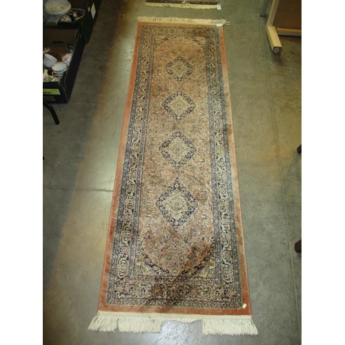 647 - Small Persian Rug Signed, 100x62cm, along with a Runner, 210x68cm
