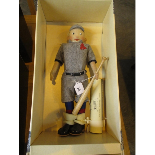 Steiff Baseball Player 1913 Replica 1995