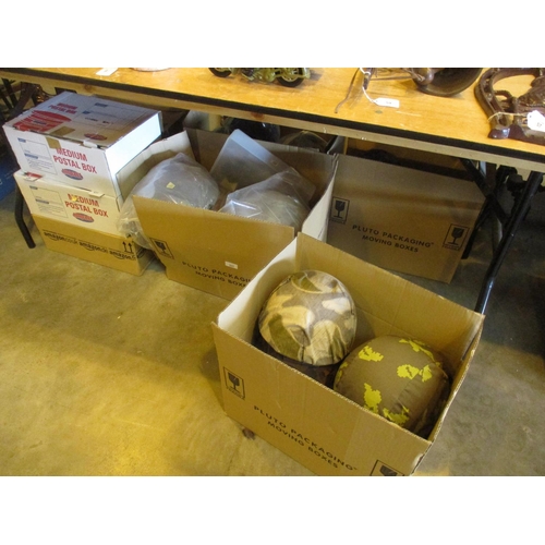 331 - Four Boxes of Military Helmets and Covers etc