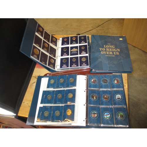 Three Albums of Change Checker and Long to Reign Over Us Coins