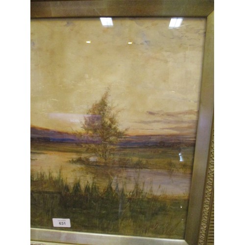 631 - Sam Bough, (Scottish 1822-1878), Watercolour, River Landscape, 42x52cm