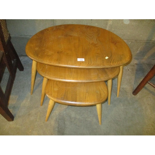 Ercol Nest of 3 Pebble Tables