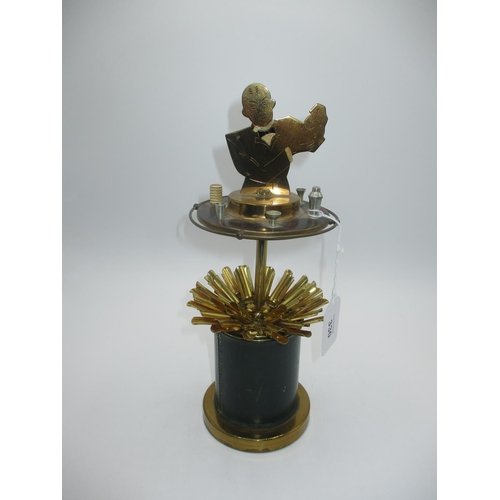 Art Deco Brass Barman Cigarette Dispenser, 19cm