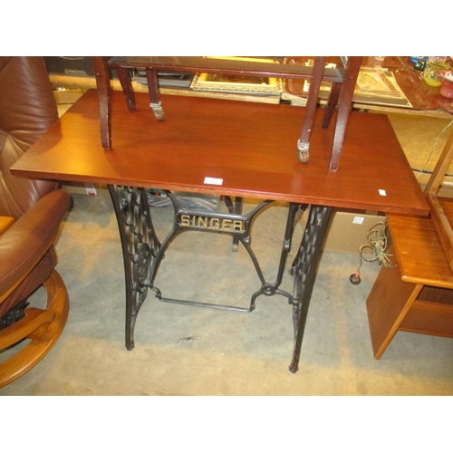 Singer Cast Metal Base Hall Table, 92x46cm, 75cm h