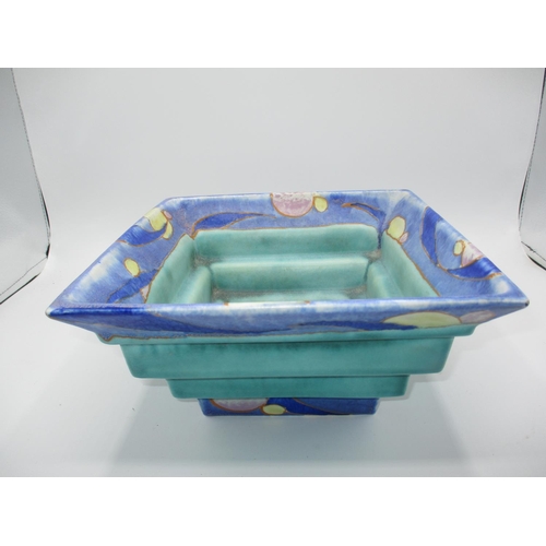 369 - Clarice Cliff Bizarre Inspirations Stepped Pottery Bowl, 23.5x23cm, 11cm h