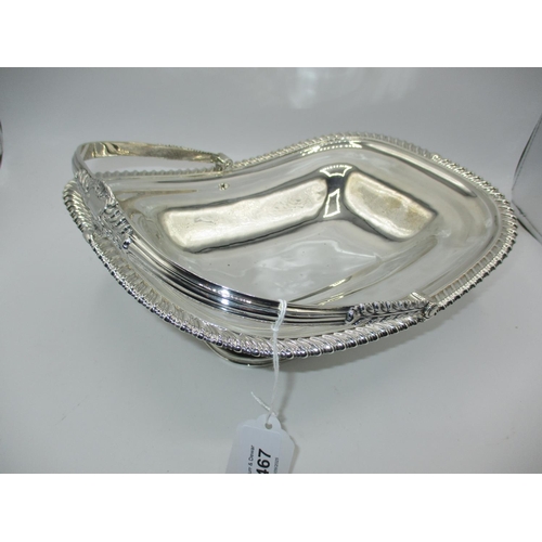 467 - Early 19th Century Silver Swing Handle Basket, London 1821, Maker R E, 950g