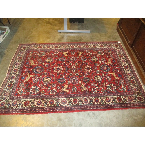 530A - Persian Rug Decorated with Animals, 220x155cm