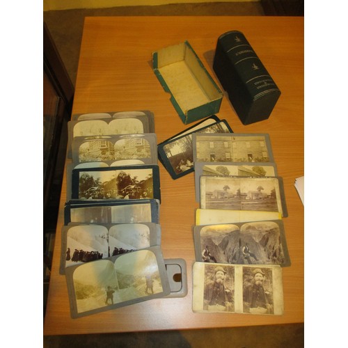 15 - Double Photograph Frame and Boxes of Photographs, Stereograph etc