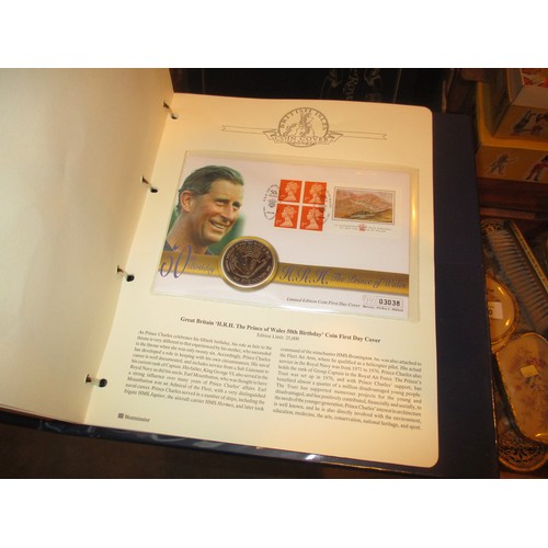 48 - Five Albums of Royal Coin Covers, First Day Covers etc
