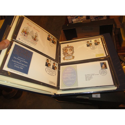 48 - Five Albums of Royal Coin Covers, First Day Covers etc