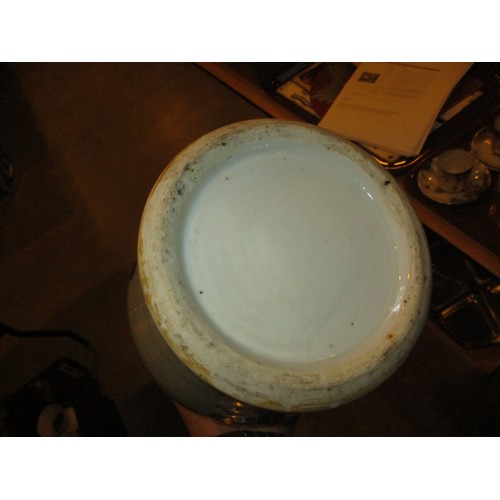 42 - Chinese Porcelain Vase, Portmeirion Jug and a Case of Silver Plated Teaspoons and Tongs