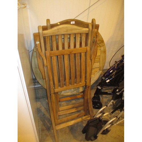 602 - Wooden Garden Table and 2 Chairs