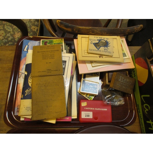 230 - Machine Gun Training and Signalling Booklets etc