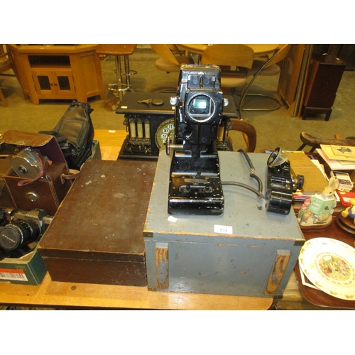 233 - GE Model 38 Projector, Box of Film etc