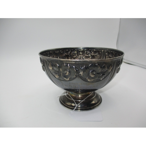 330 - Silver Floral Embossed Sugar Bowl, Sheffield 1904, 154g