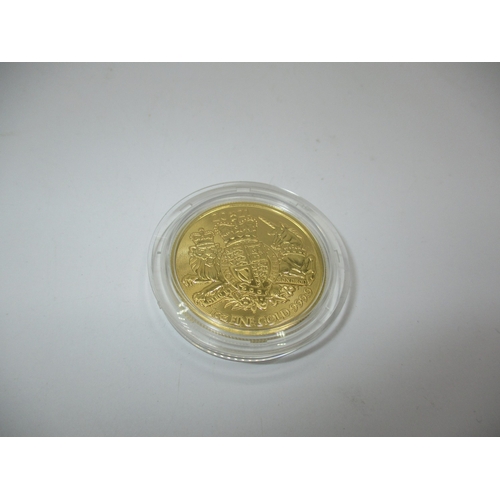 395 - 2021 Gold 100 Pound Coin 1oz Fine Gold 999.9, Royal Coat of Arms