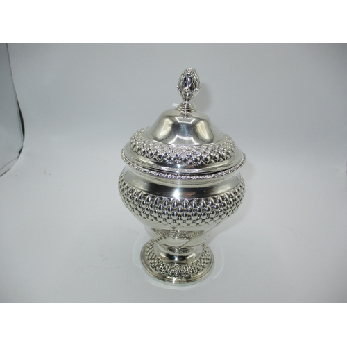 417 - 18th Century Silver Lidded Sauce Tureen having an Acorn Finial and Spiral Decoration, London 1768, M... 