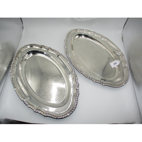 453 - Matched Pair of Early 19th Century Silver Serving Dishes, London 1805 Maker RS and London 1812 Maker... 