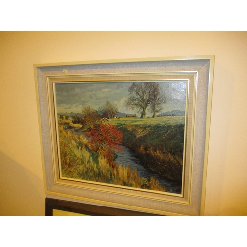 505 - James McIntosh Patrick, RSA, ROI, ARE, LLD, (Scottish 1907-1998), Oil on Canvas, River Landscape, 39... 