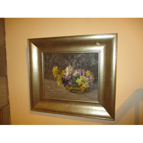 506 - Jean Woodrow Whyte Smith, Oil on Board, Still Life of Flowers, 29x35cm