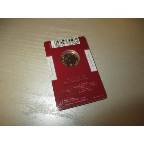 383 - 2016 Gold Sovereign