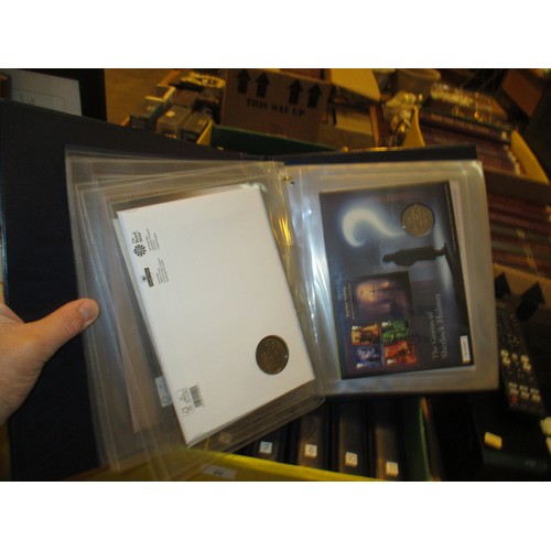 20 - Eleven Albums of Royal Mail/Royal Mint Philatelic Numismatic Coin Covers