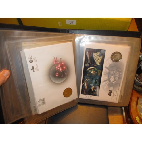 20 - Eleven Albums of Royal Mail/Royal Mint Philatelic Numismatic Coin Covers