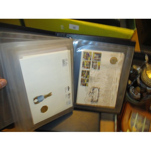 20 - Eleven Albums of Royal Mail/Royal Mint Philatelic Numismatic Coin Covers