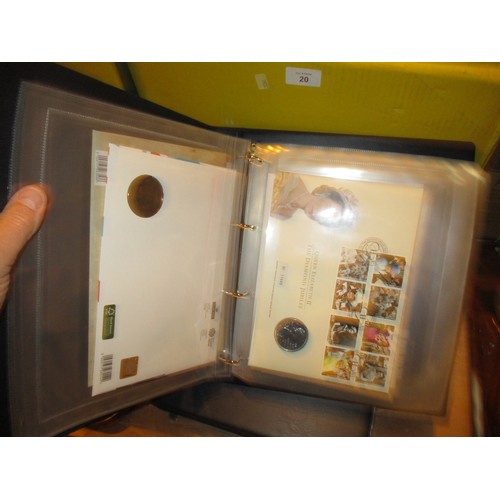 20 - Eleven Albums of Royal Mail/Royal Mint Philatelic Numismatic Coin Covers