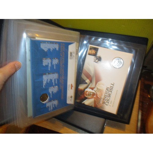 20 - Eleven Albums of Royal Mail/Royal Mint Philatelic Numismatic Coin Covers