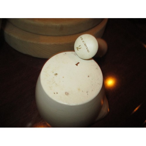 1 - Two Mixing Bowls, 2 Shortie Moulds, Mortar and Pestle