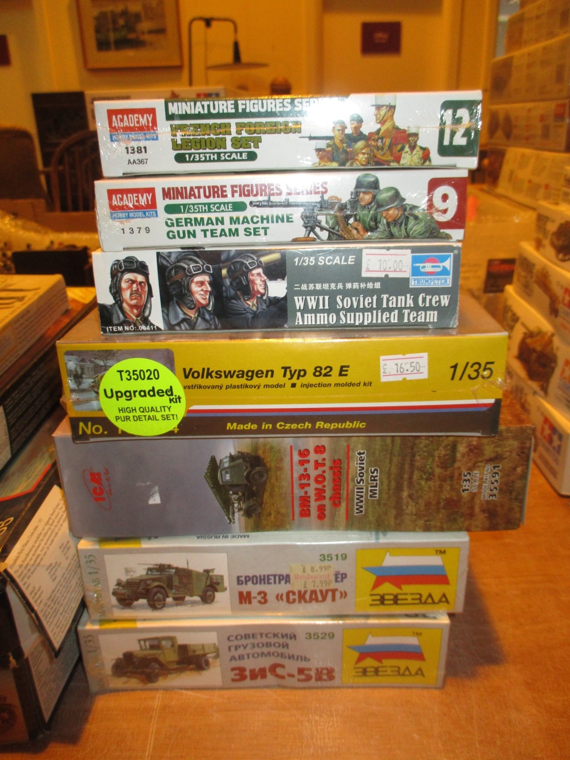 Four Model Kits and 3 Figure Sets