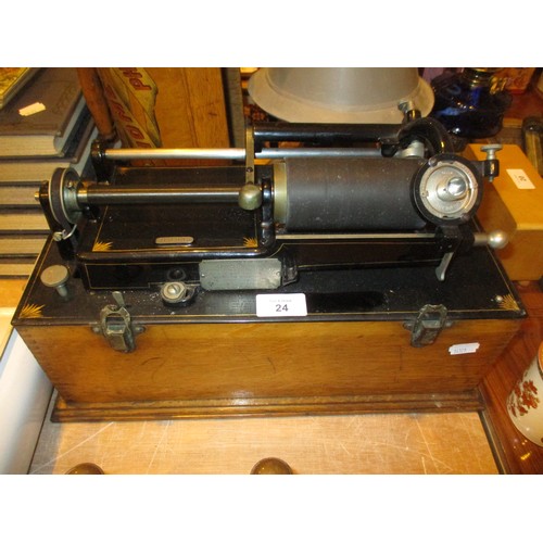 24 - Edison Home Phonograph with 2 Horns, H694