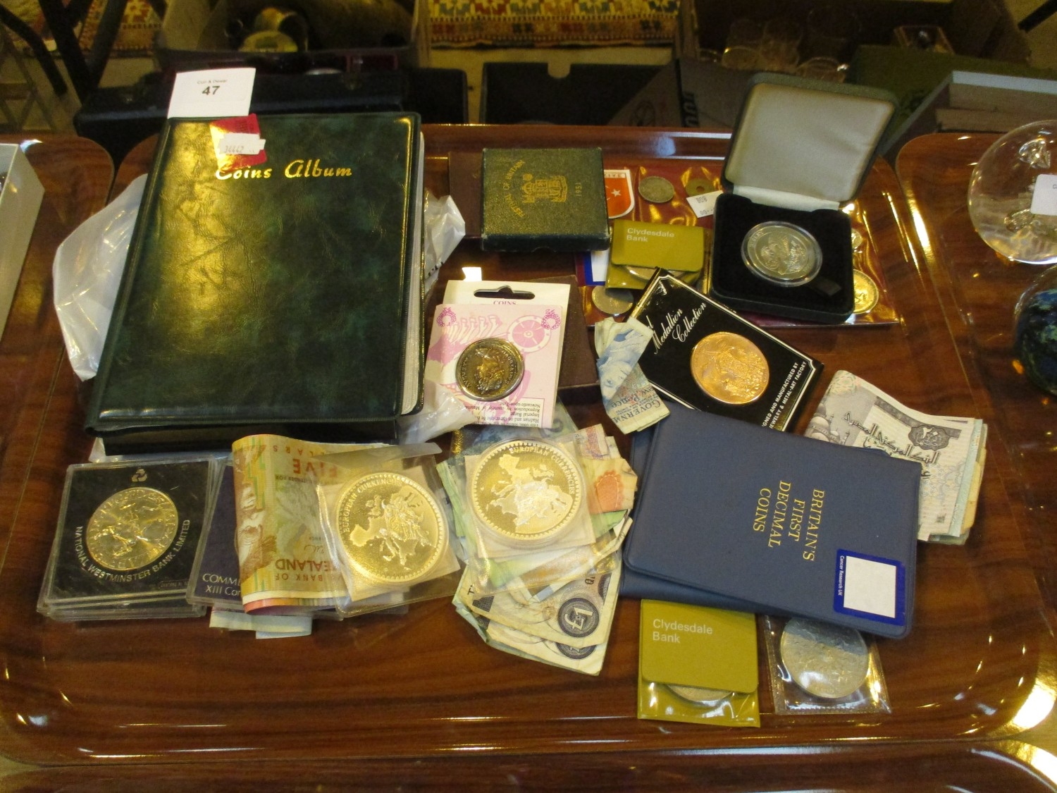 Collection of Coins, Banknotes and Commemorative Tokens