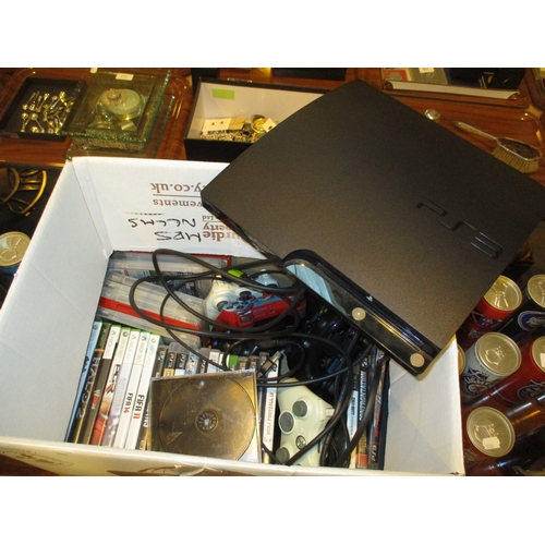 151 - Sony PS3 with Controllers and Various Games