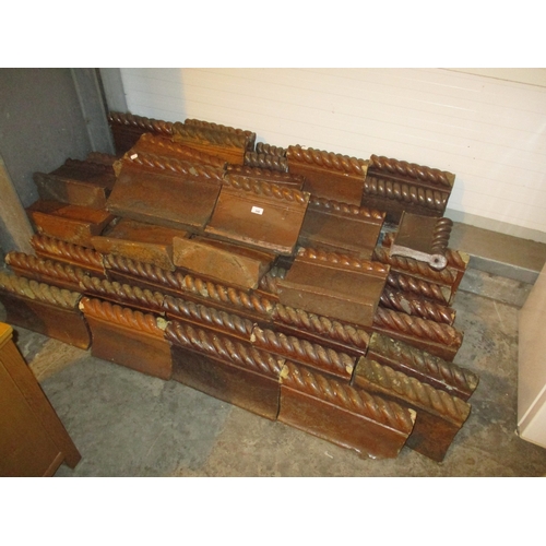 248 - Victorian Pottery Rope Twist Garden Edging, approx 60 pieces