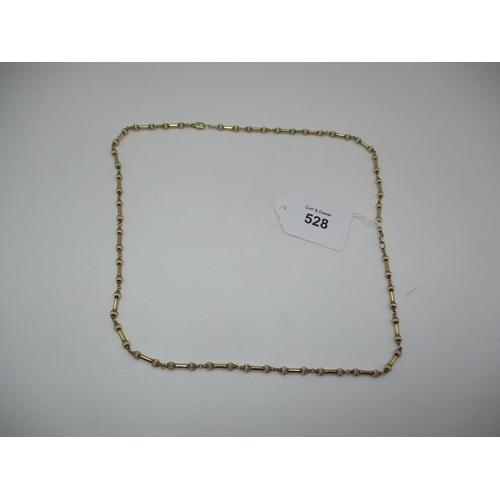 528 - 9ct Gold Fancy Link Necklace, 19.64g