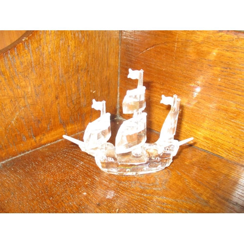 575 - Swarovski Galleon, with Box