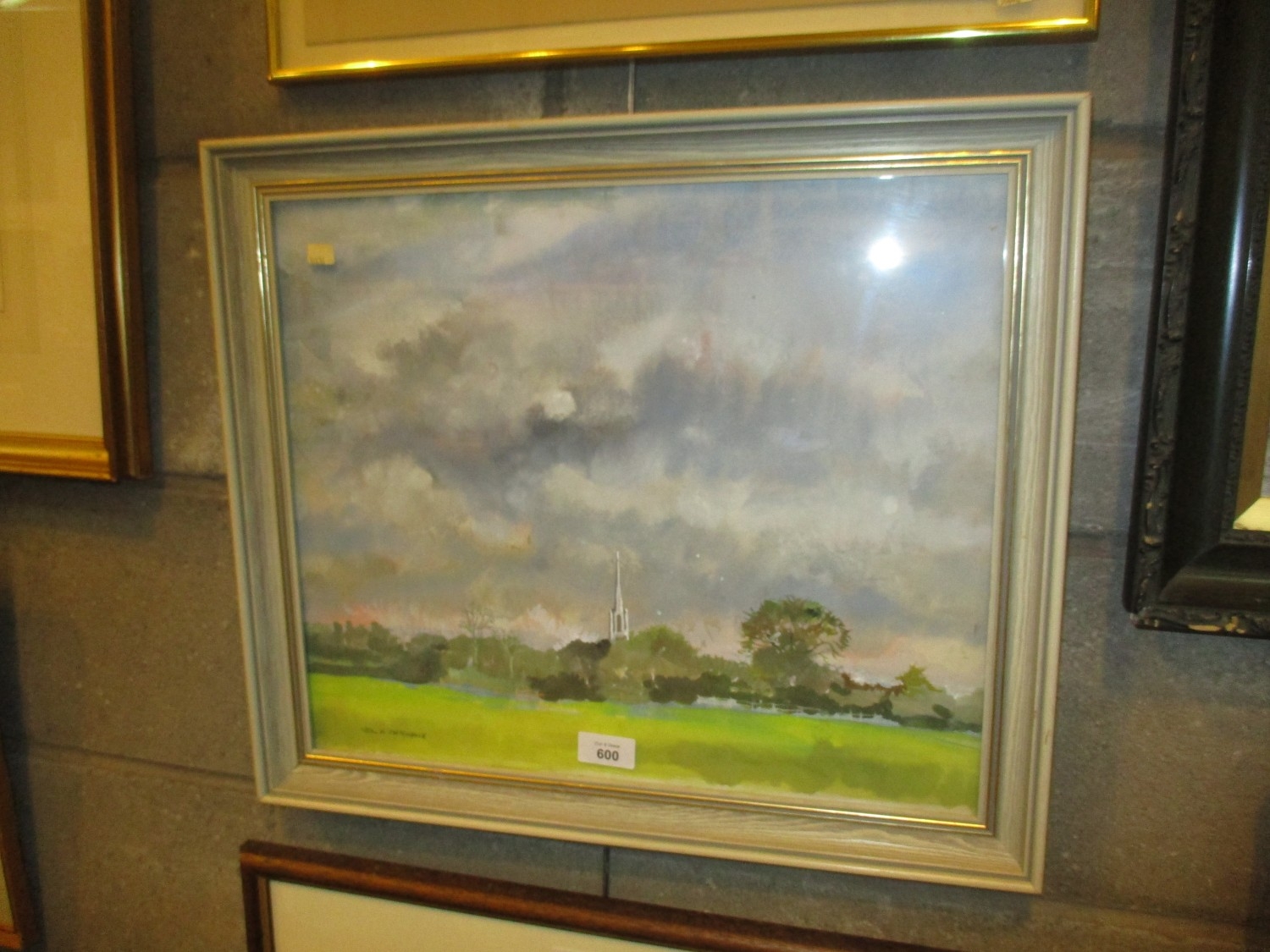 Neil M Catchpole, Watercolour, Shelbourne Church From Westham Barford ...