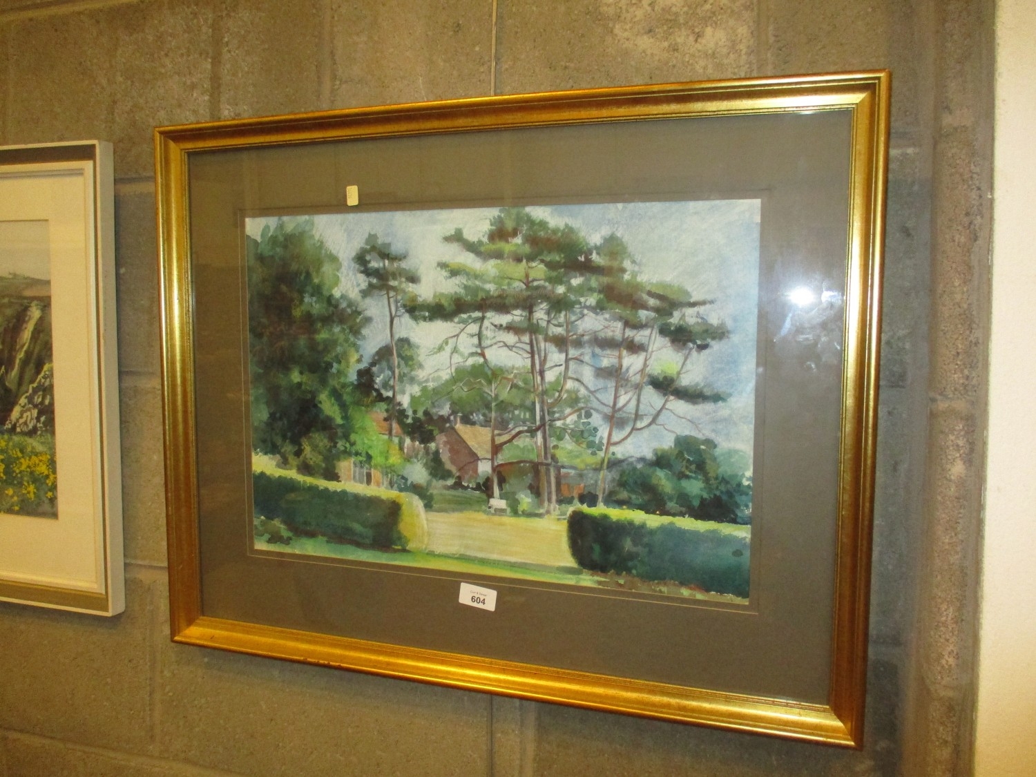 Neil M Catchpole, Watercolour, Cottages and Trees, 35x51cm
