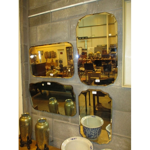 612 - Four Framless Wall Mirrors