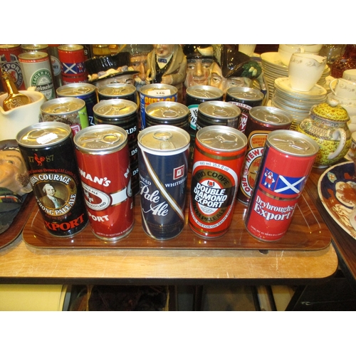 14 - Fifteen Vintage Beer Cans