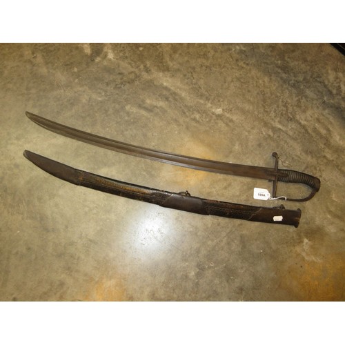 189A - 19th Century Curved Blade Sword with Scabbard