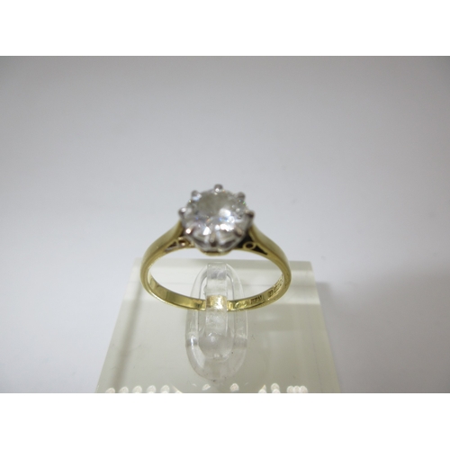 384 - 18ct Gold Solitaire Diamond Ring, 2.88g, Size O